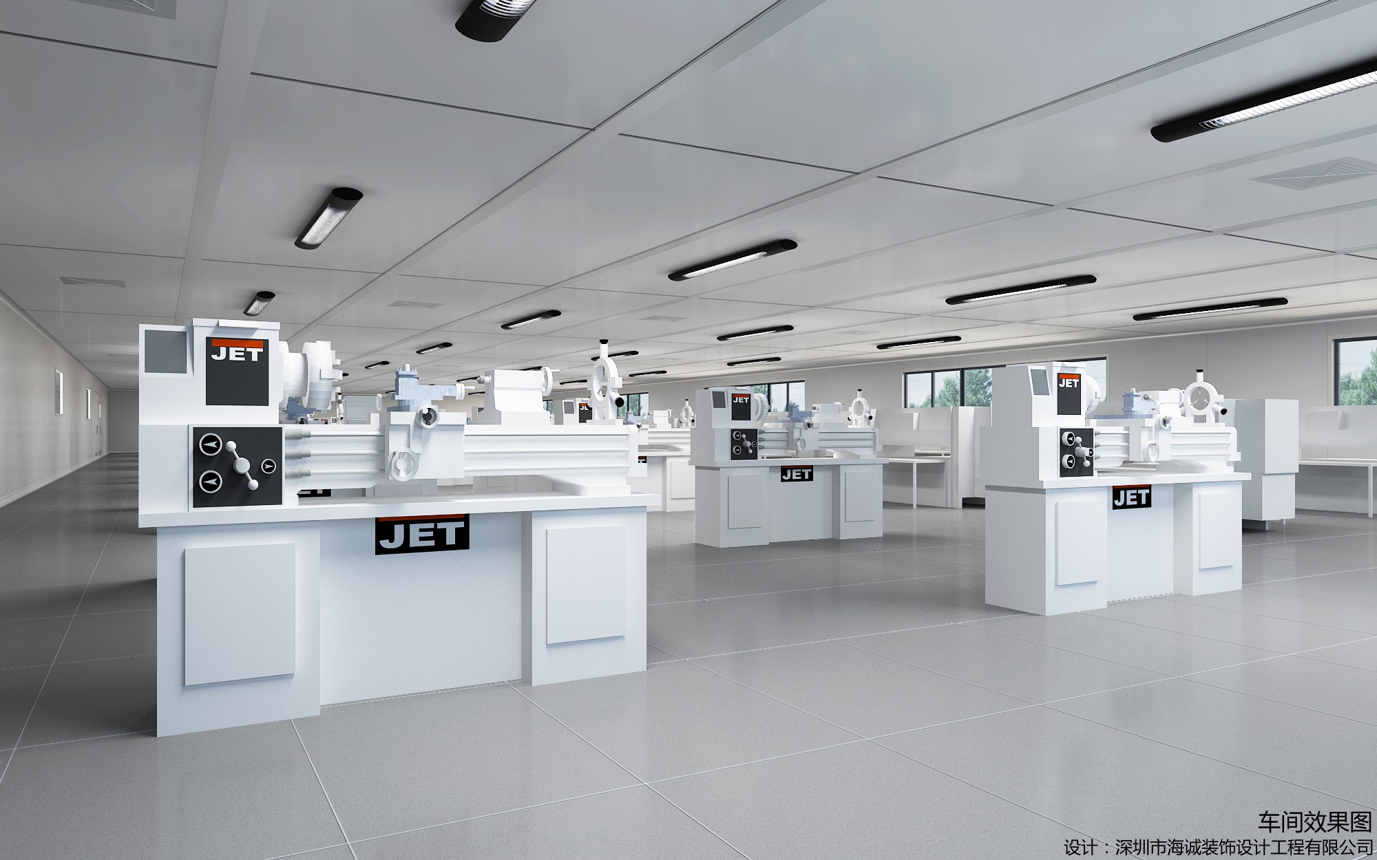 潔凈廠(chǎng)房車(chē)間效果圖